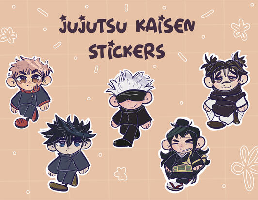 jujutsu kaisen sticker designs