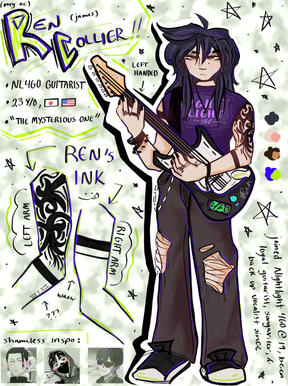 ren collier (original character reference sheet)